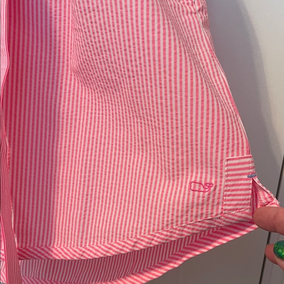 Vineyard Vines Malibu Pink Striped Dress - Picture 8 of 9